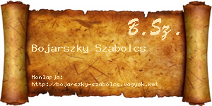 Bojarszky Szabolcs névjegykártya